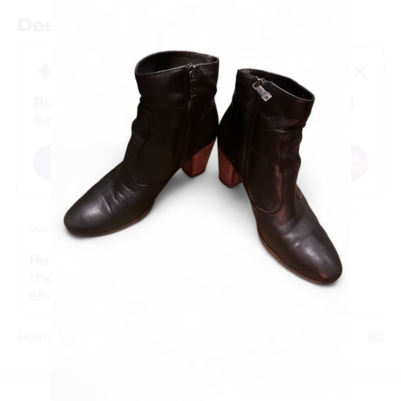 Vintage Alberto Fermani Black Leather Ankle Booties - Picture 6 of 14